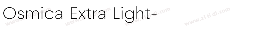 Osmica Extra Light字体转换